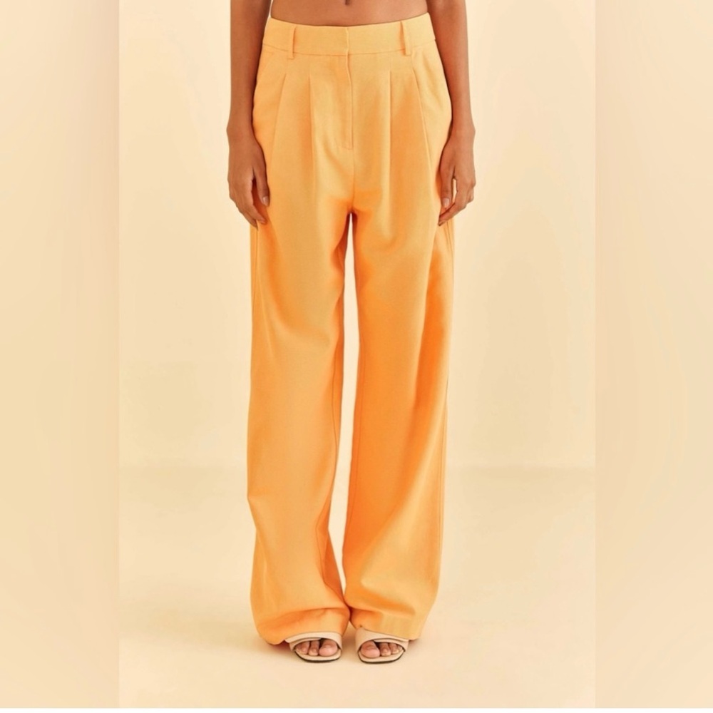 Farm Rio Peach Low Waisted Palazzo Pants Size L